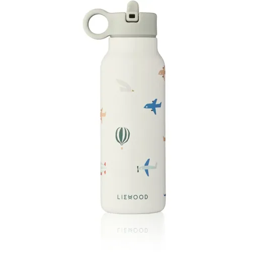 Liewood Falk Wasserflasche,Trinkflasche Kinder - Flieger / Ecru, 350 ml