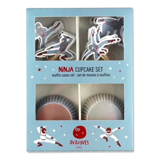 "Ava & Yves Cupcake Set Ninjas image"