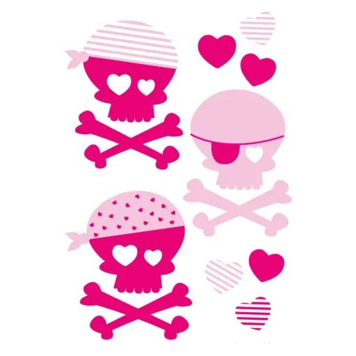 Forwalls Wandsticker Piraten pink