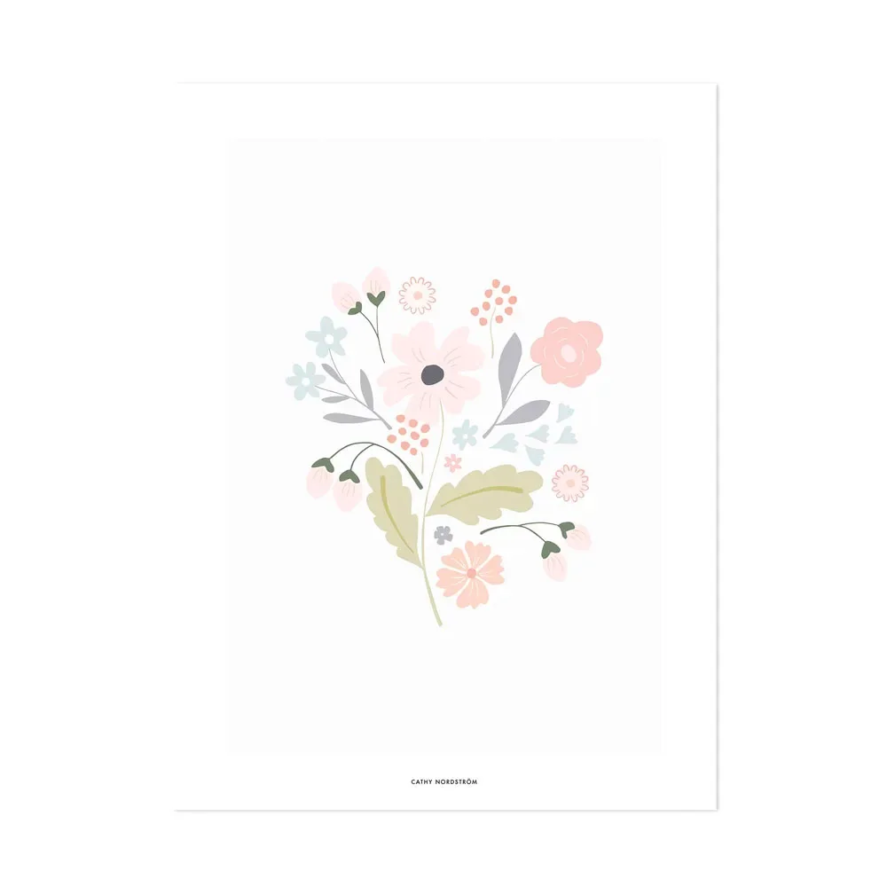 "Lilipinso Poster Blumen rosa pastell image"
