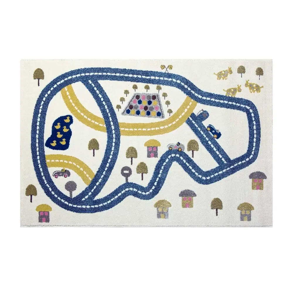 "Art for Kids Kinderteppich Rennstrecke 80 x 150 image"