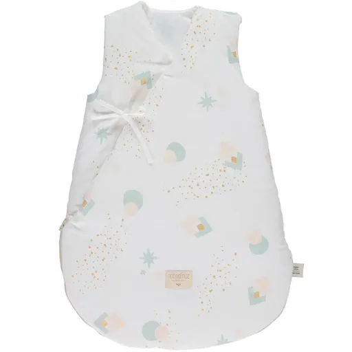 "Nobodinoz Babyschlafsack "Cloud" geometrische Formen aqua weiss, Größe: 0 - 6 Monate image"