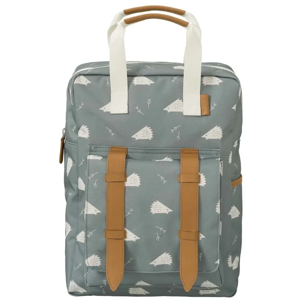 "Fresk Kinderrucksack groß Igel blau grau image"