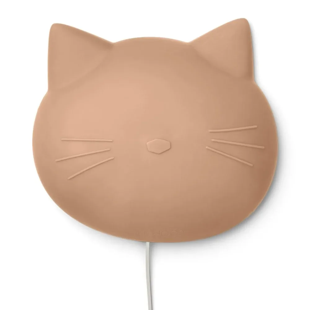 "Liewood Wandlampe "Vega" Katze Silikon tuscany rosa image"