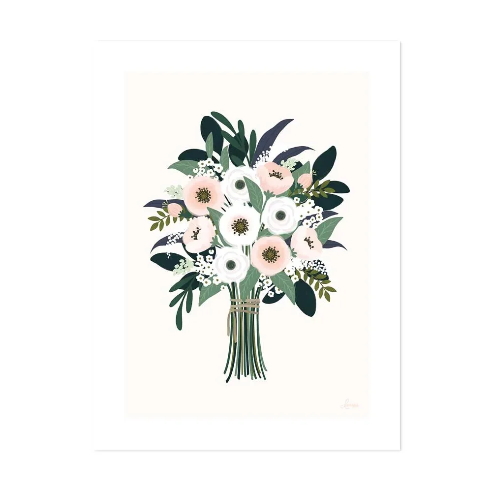 "Lilipinso Poster Hübscher Strauss rosa grün image"