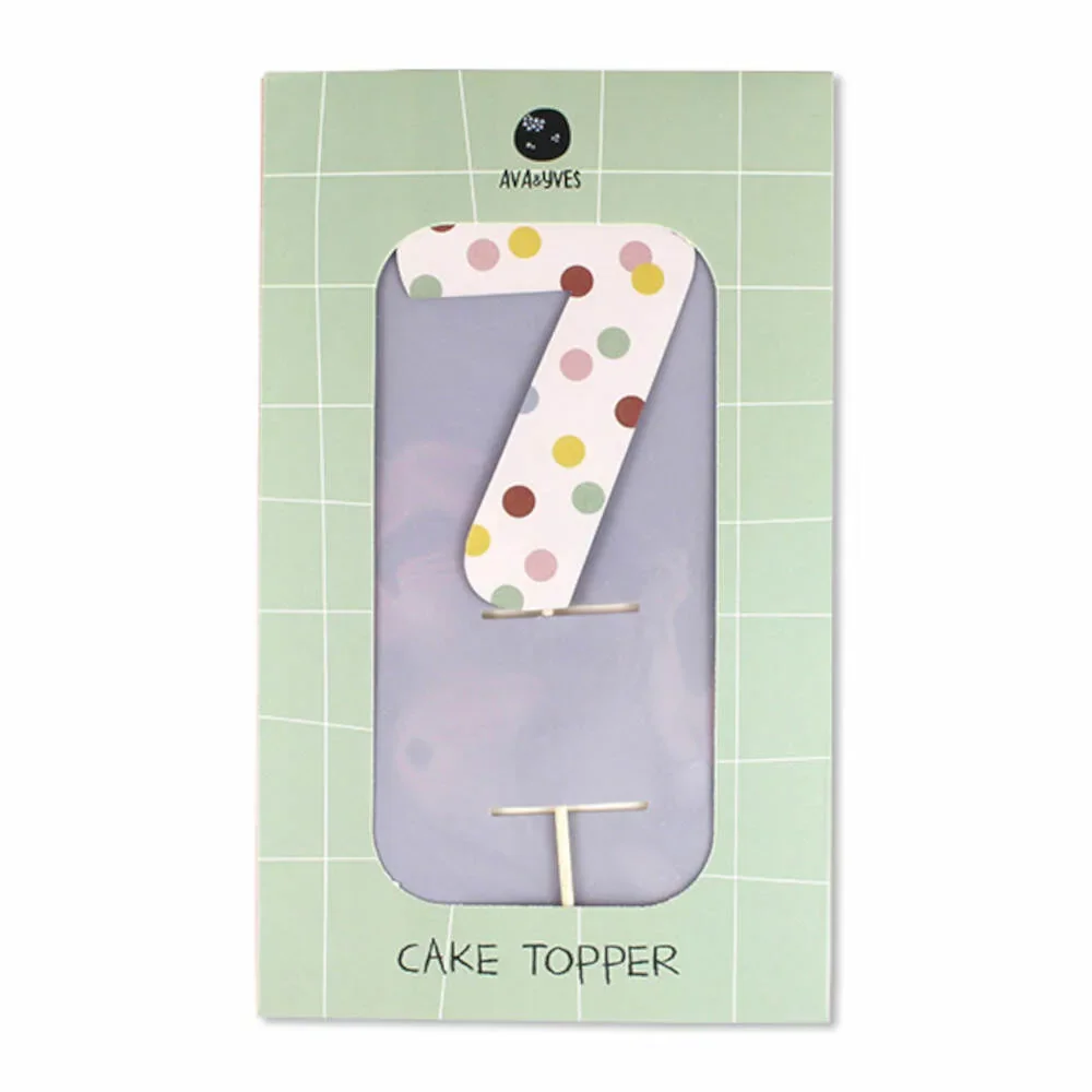 "Ava & Yves Cake Topper Zahl "7" image"