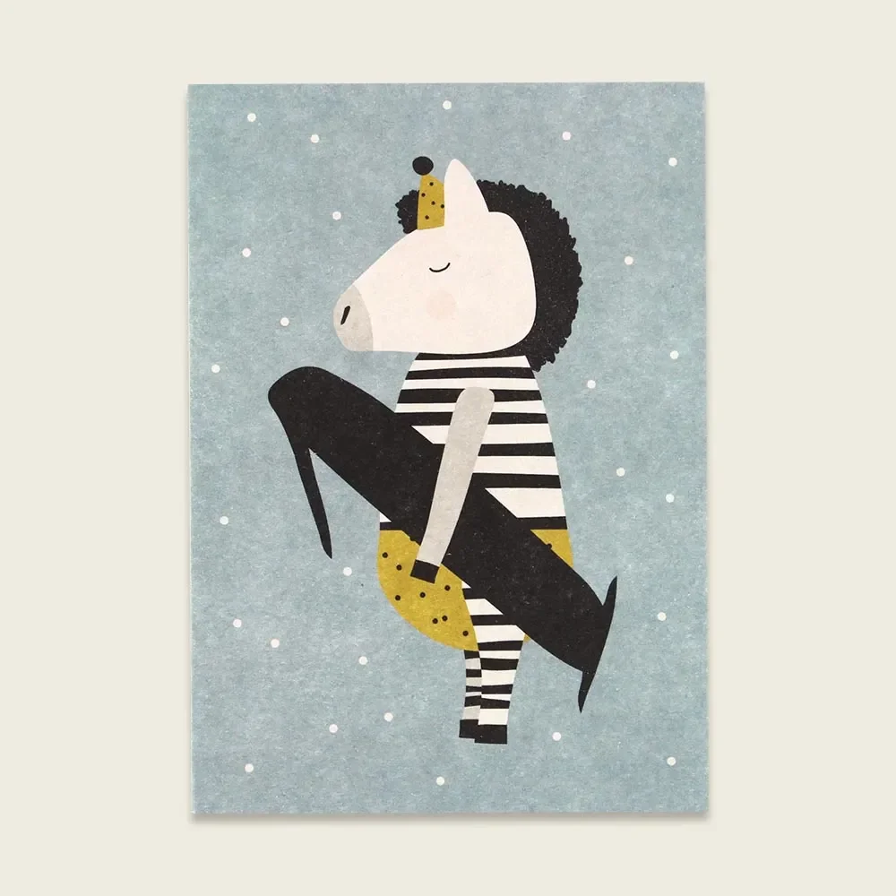"Ava & Yves Postkarte Zebra "1" image"