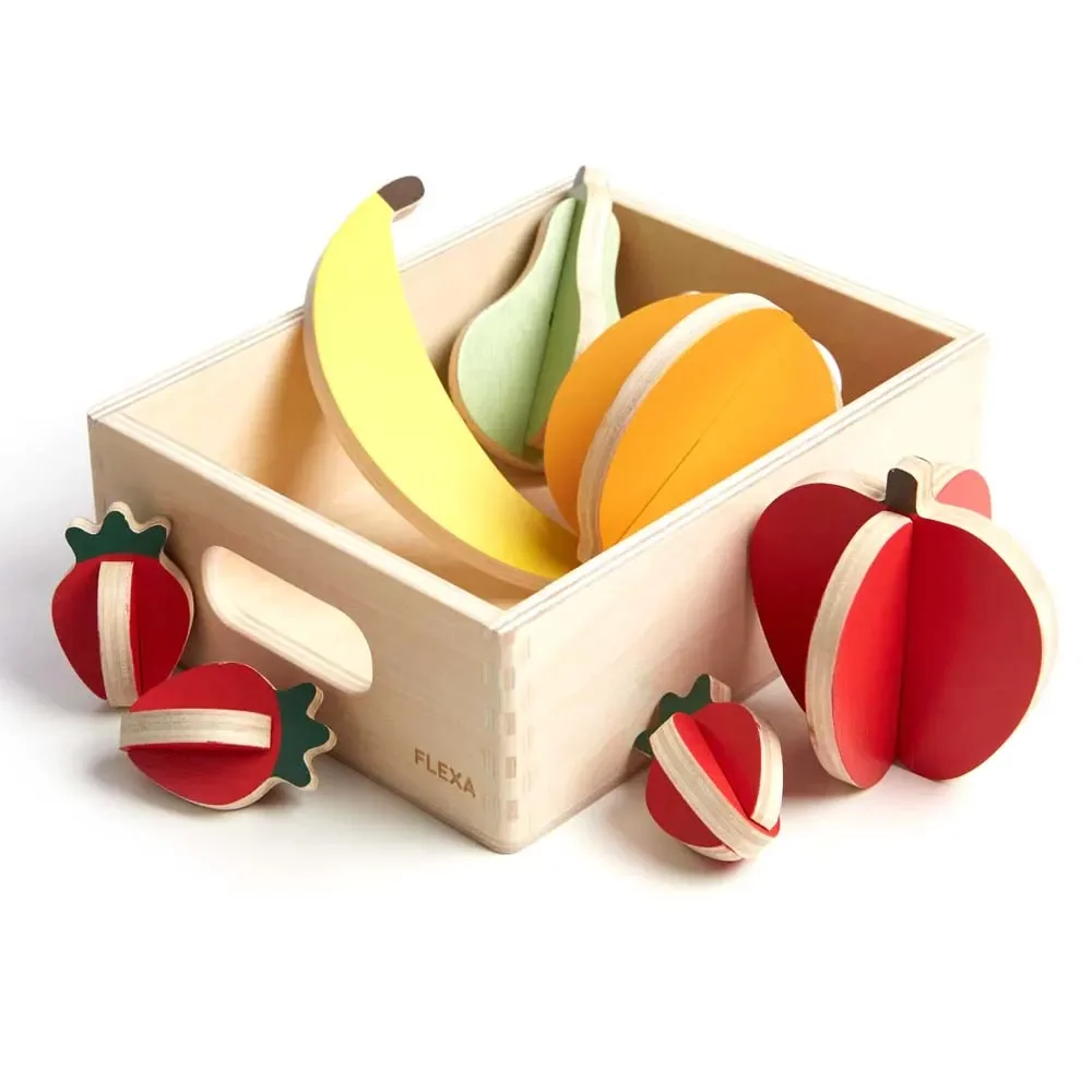 "Flexa Kinder Spiellebensmittel Holz Obst image"