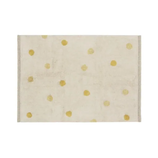 "Lorena Canals waschbarer Teppich "Hippy Dots" honig image"