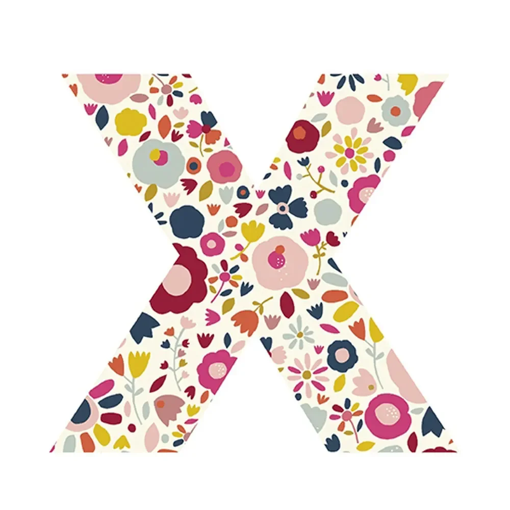 "Lilipinso Sticker Buchstabe geblümt X image"