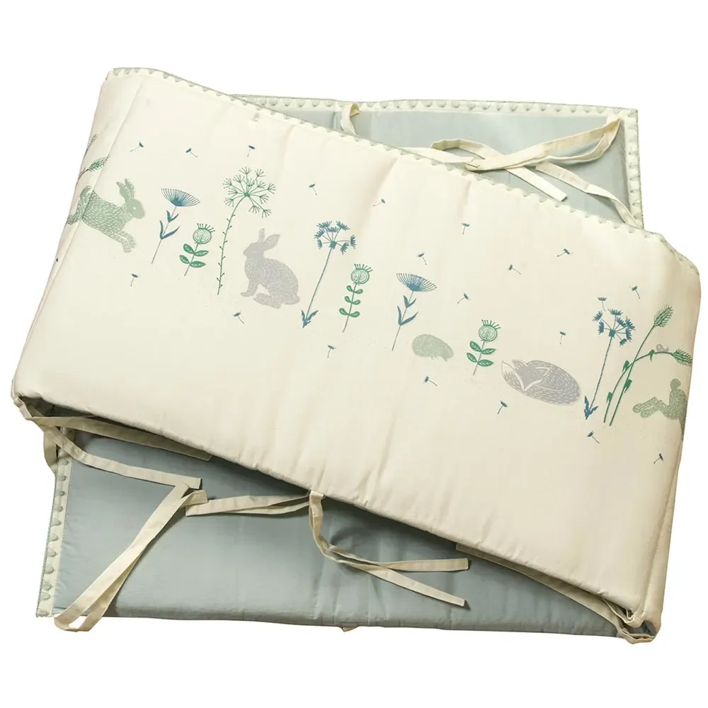 "Taftan Baby Bettnest "Hello World" blau grün image"