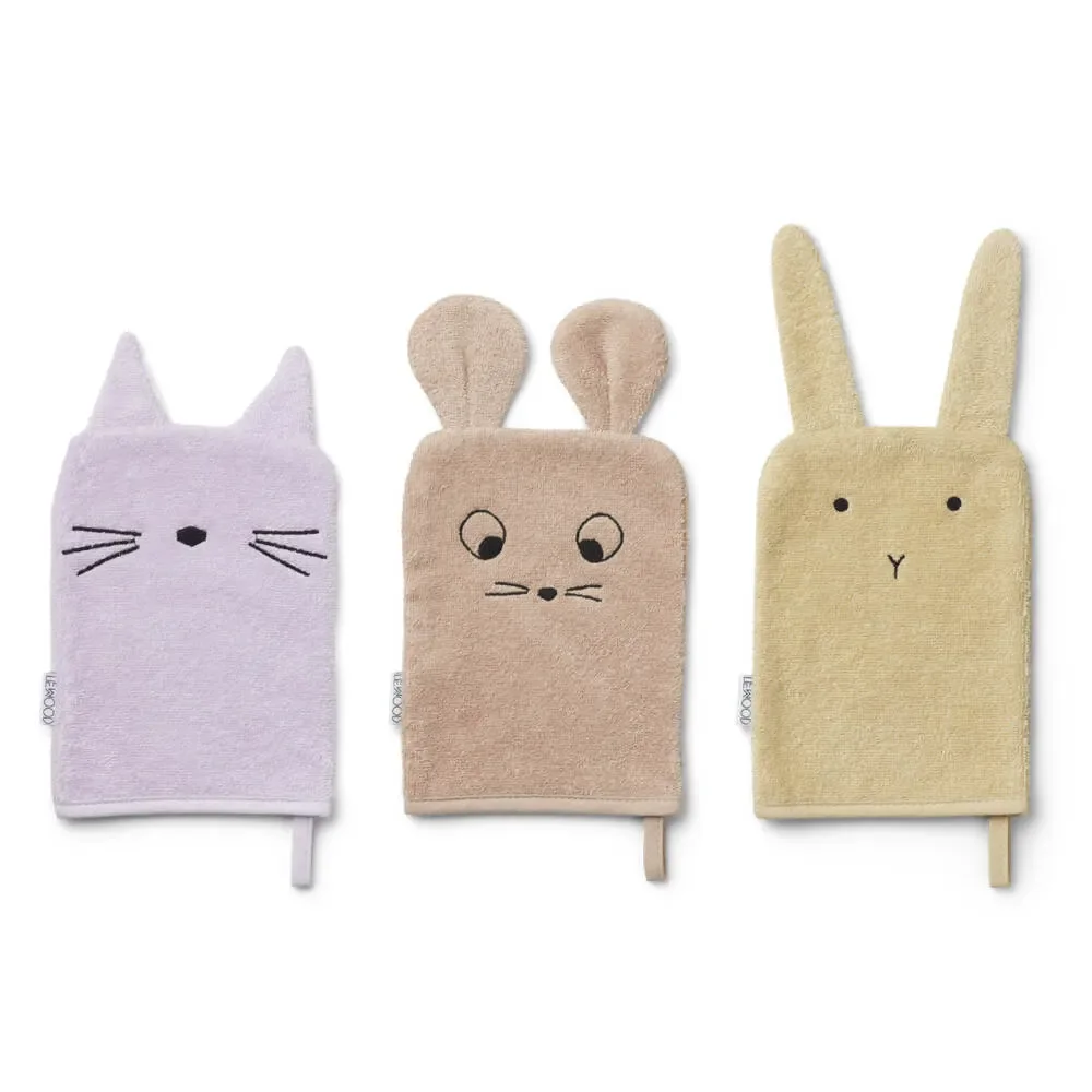 Liewood "Sylvester" Waschlappen Set Maus Lavendel