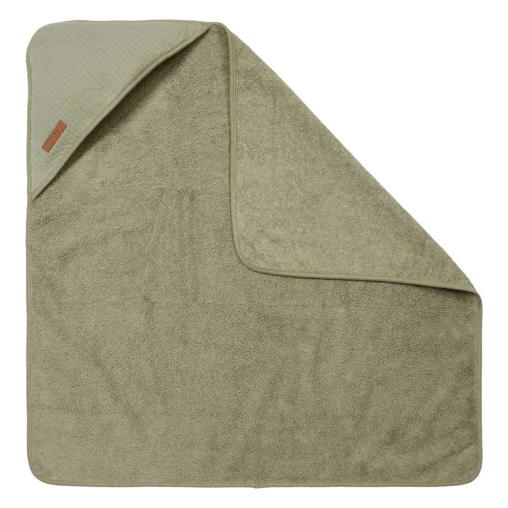 "Little Dutch Kapuzenhandtuch uni oliv "Pure Olive" image"