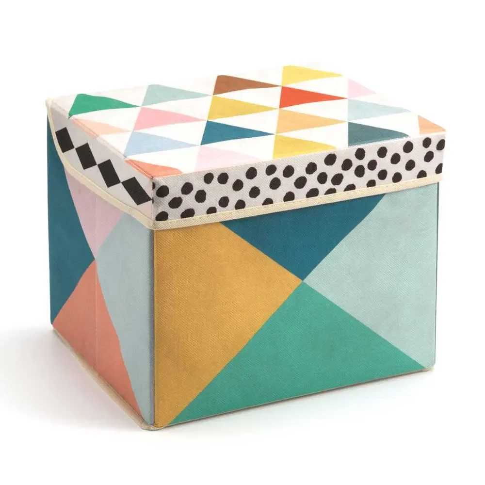 "Djeco Aufbewahrung  Hocker bunt image"