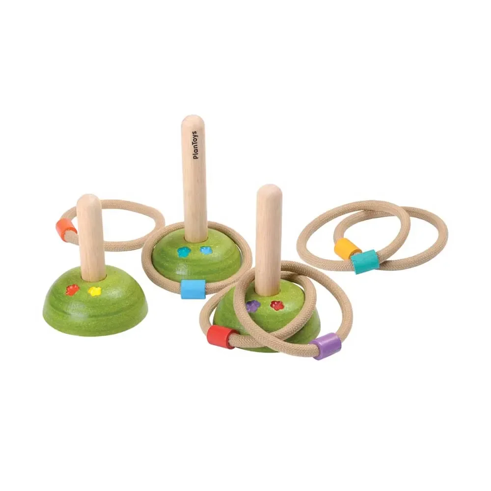 Plan Toys Ringspiel Holz natur mit bunt