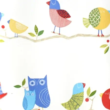 "Harlequin Tapete Vögel blau image"