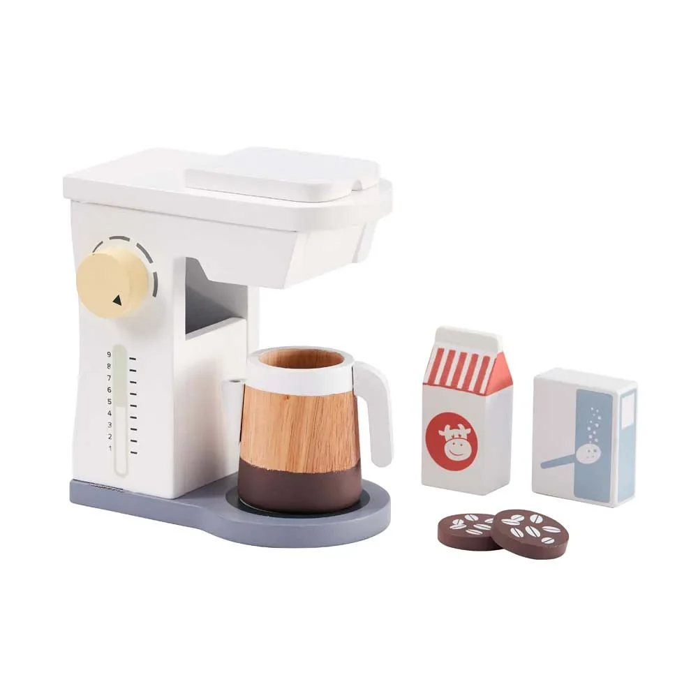 "Kids Concept Spiel Kaffeemaschine aus Holz mit Zubehör image"