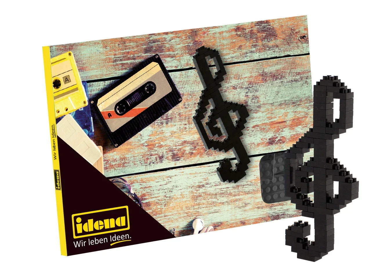 "Idena, Minibausteine Postkarte - Spielwaren für Kinder und kreative Bastelprojekte, Art: Notenschlüssel image"