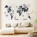 Weltkarte holz, Landkarte Welt, Weltkarte Wanddeko 3D - Enjoy The Wood, Nordik Prime