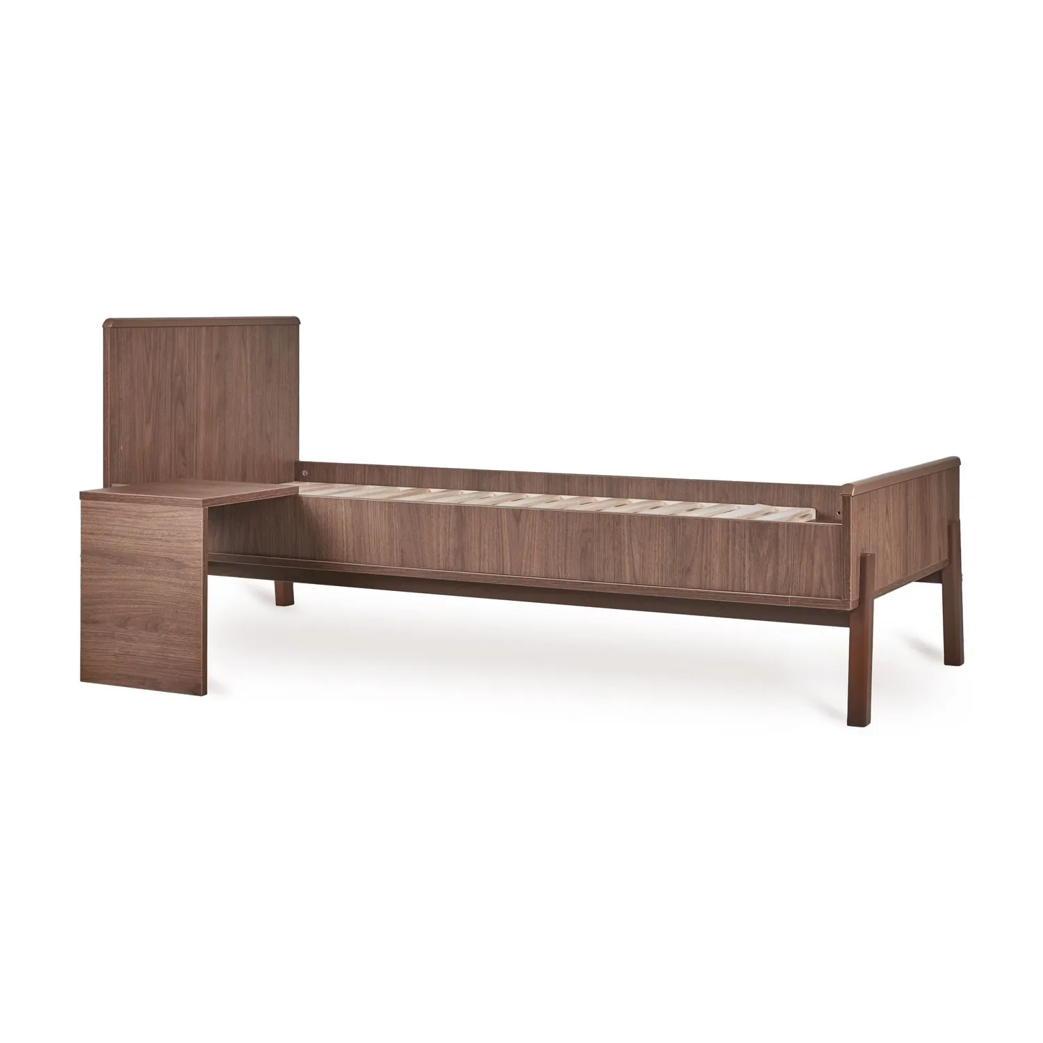"Quax Ashi Junior Kit 170x70 cm – Umbauset für Ashi Babybett zum Juniorbett | Mit Nachttisch & Bettgitter-Option, Farbe: Kastanie image"