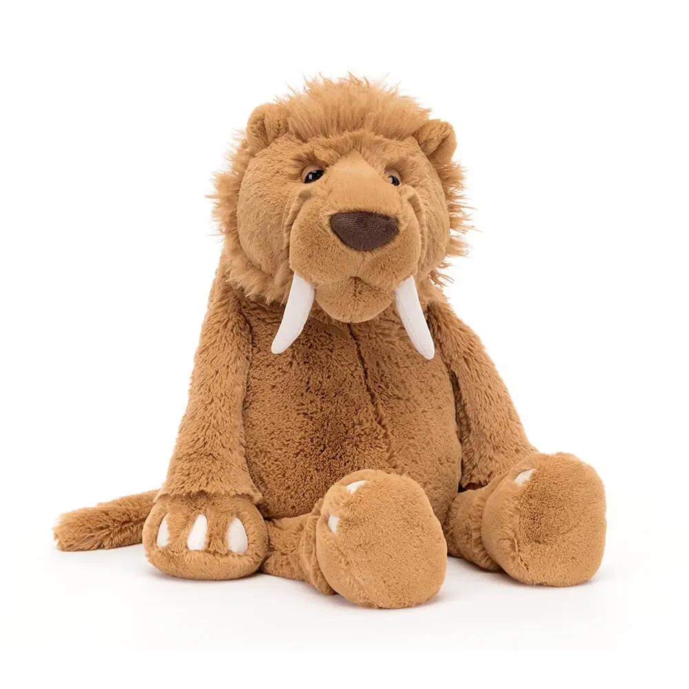 "Jellycat Plüschtier Stellan Säbelzahntiger, nostalgisches Design, extra weich, 30 cm image"