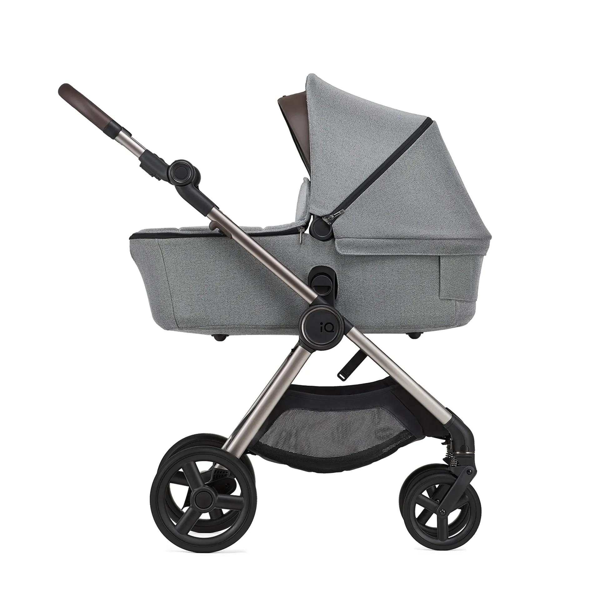 Anex Kinderwagen IQ Pure, leichter Multifunktions-Kinderwagen mit XXL-Liegefläche, ab Geburt