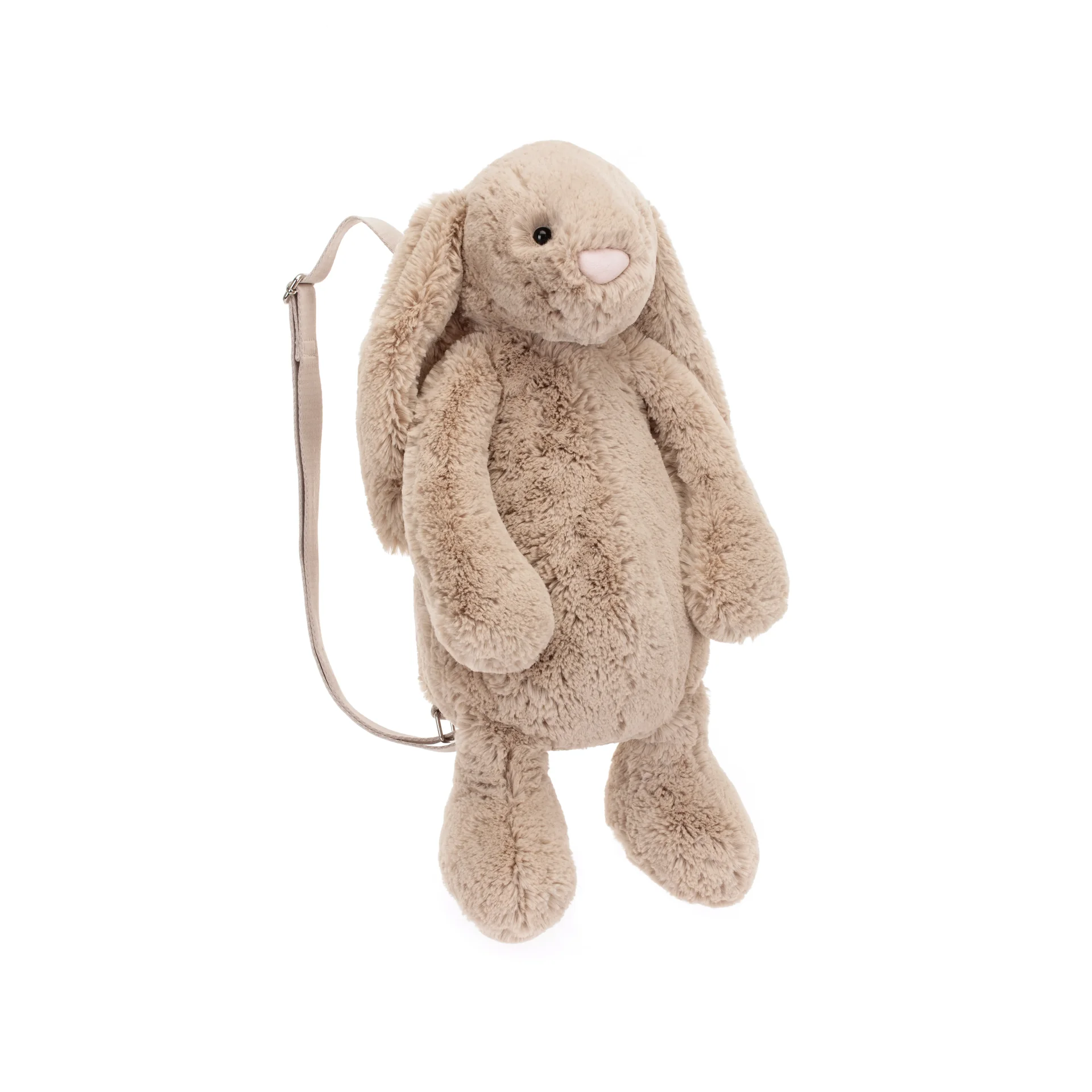 Kinderrucksack Hase Plüsch für Kindergarten mit Ohren, beige