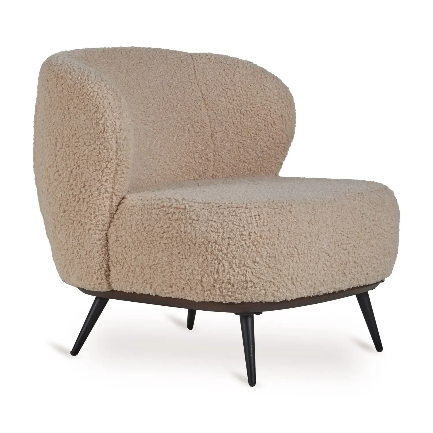 "Quax Zen Stuhl | Loungesessel im Mid-Century Design | Kinder- & Erwachsenen-Sessel aus Baumwolle, Farbe: Schaf image"