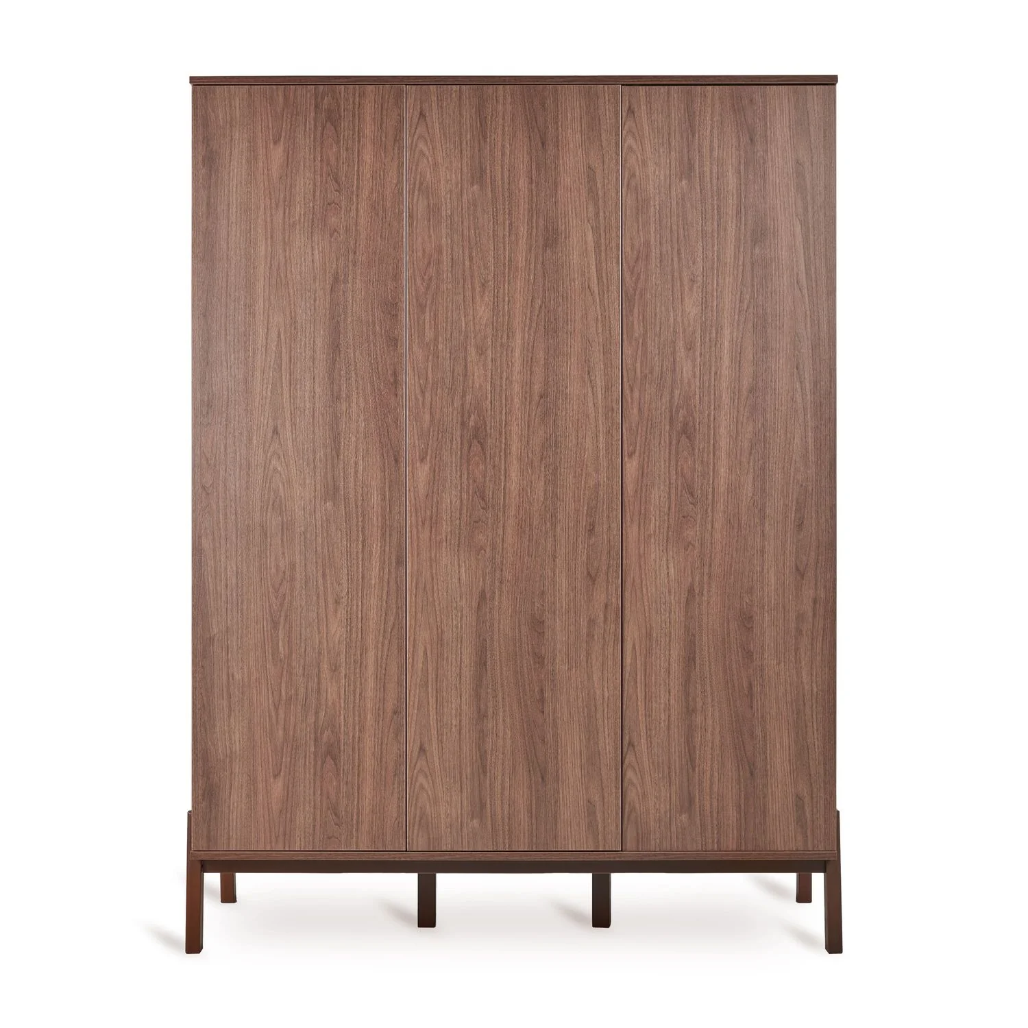 "Quax Ashi Kleiderschrank XL | 3-türiger Babykleiderschrank mit Push-to-Open & viel Stauraum | Modernes Design für Babyzimmer, Breite: 144 cm, Höhe: 196 cm, Länge: 58 cm, Farbe: Kastanie image"