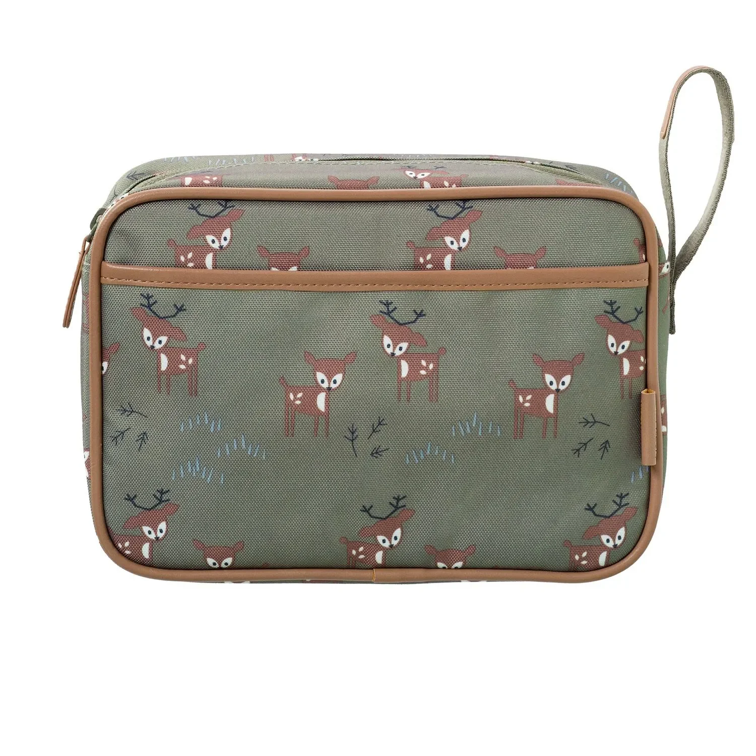 "Fresk Kulturbeutel, Toilettentasche für Kinder, large, Farbe: Hirsch oliv image"