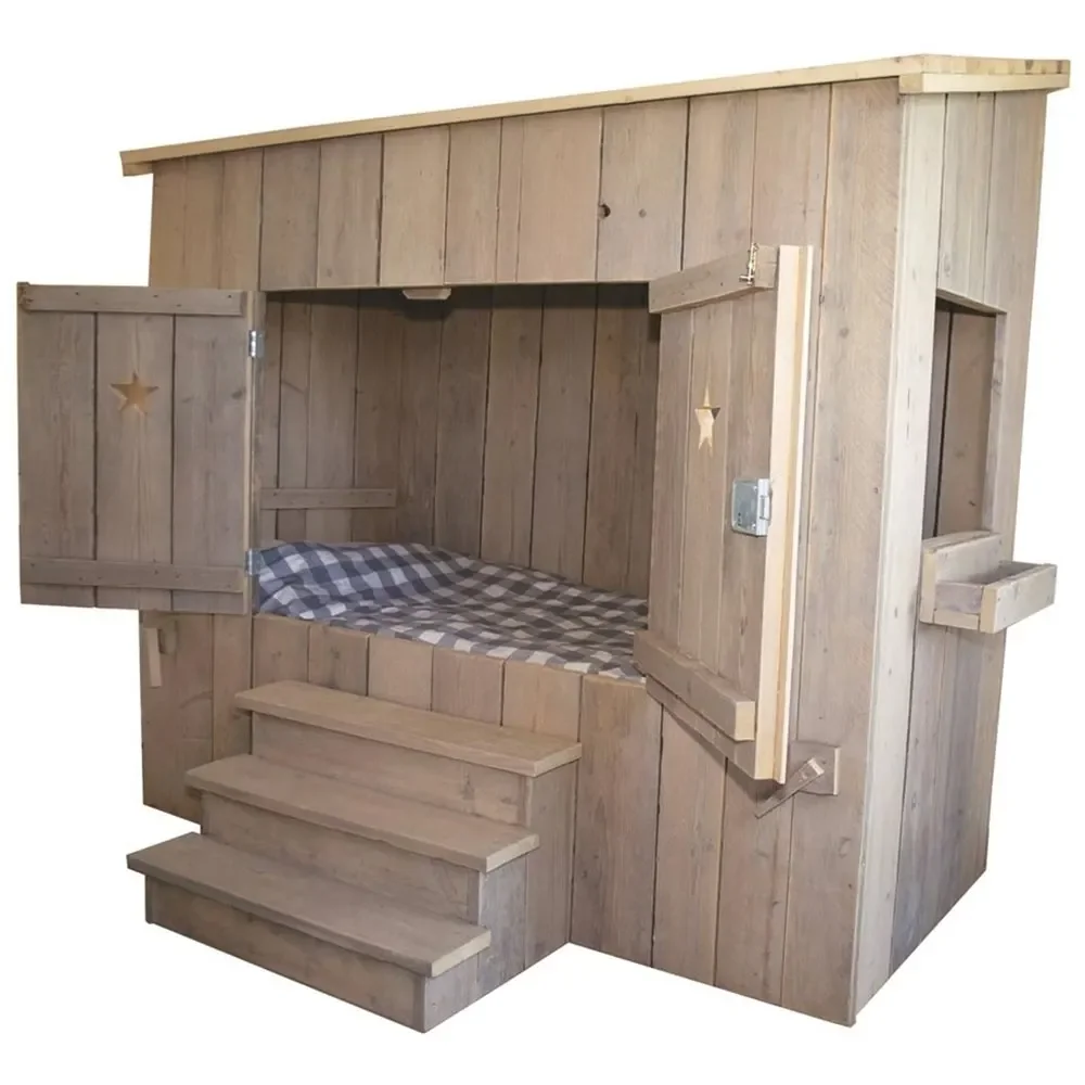 "Dutchwood Alkovenbett Massivholz, Ausschnitt Tür: Stern image"