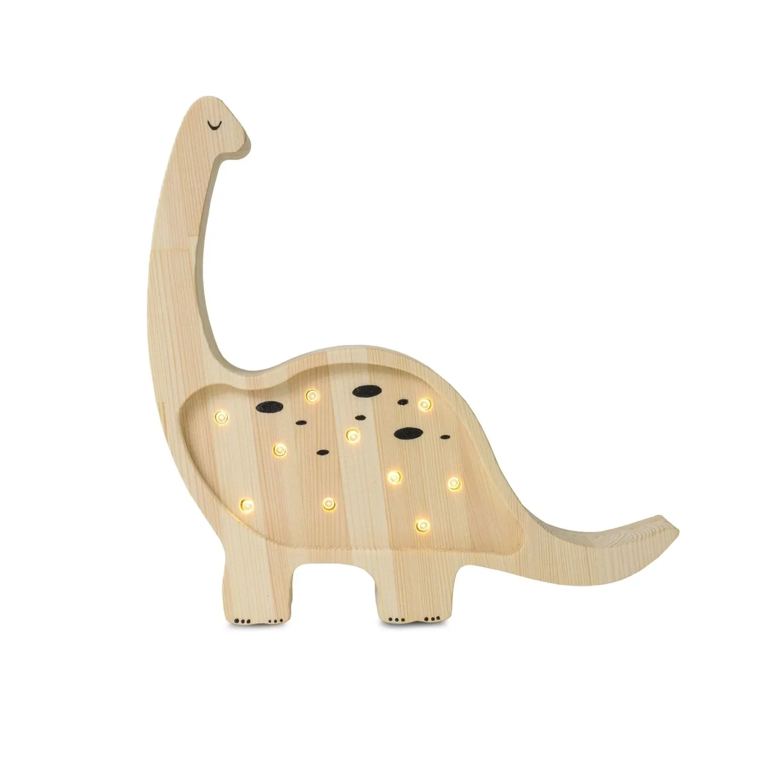 "Little Lights Nachtlicht Kinder, Nachtlampe Mini-Dinosaurier - 100% Kiefernholz natur, Farbe: Jurassic Holz image"