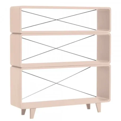 "Laurette Bücherregal Millefeuille, Farbe: Rose poudre image"