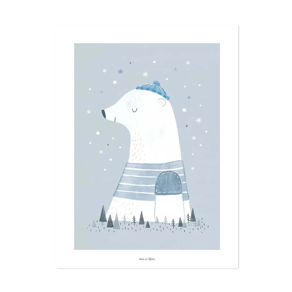 "Lilipinso Poster Olaf Eisbär grau weiß image"