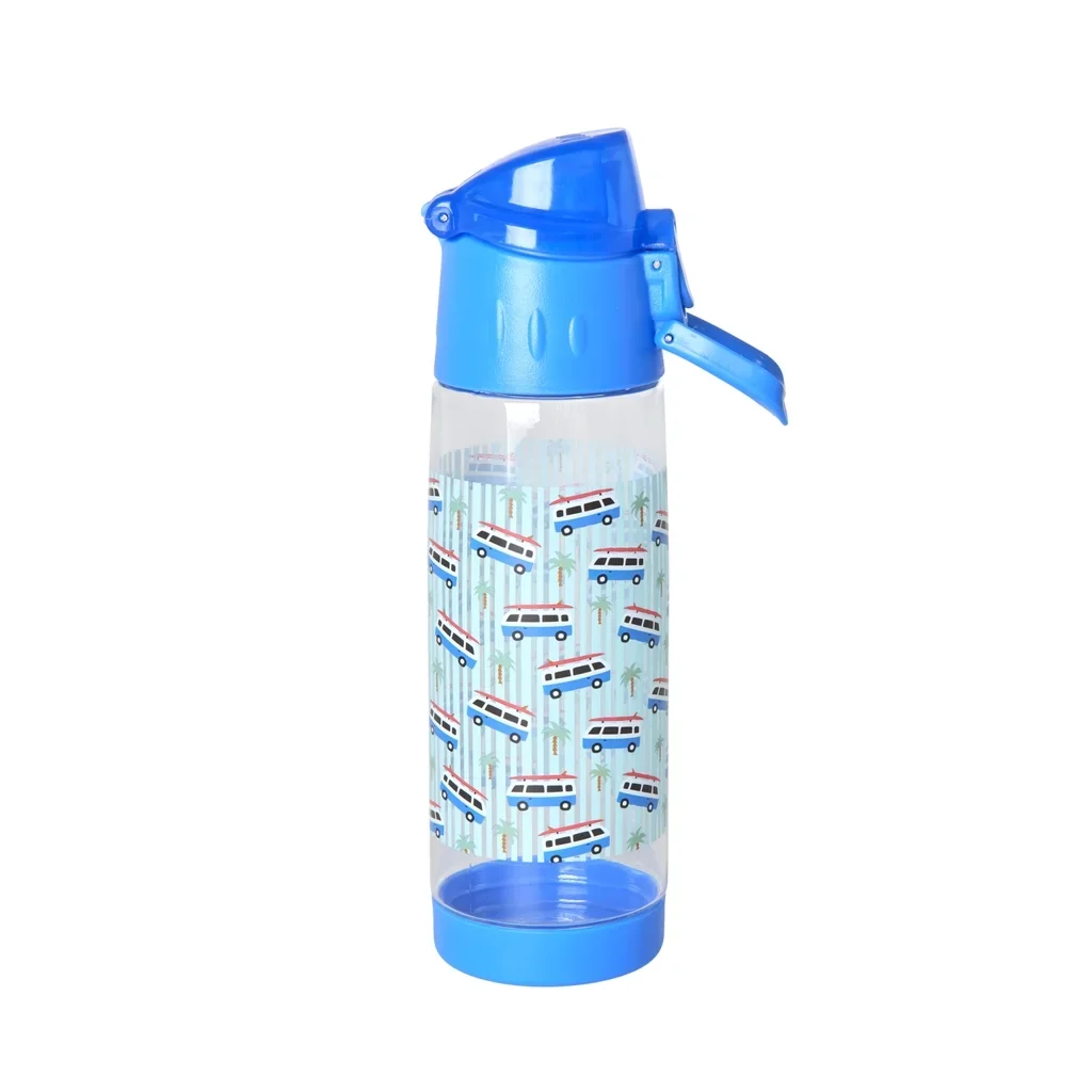 "RICE Trinkflasche Kinder - Car Print - Blue, 500 ml, kunststoff image"