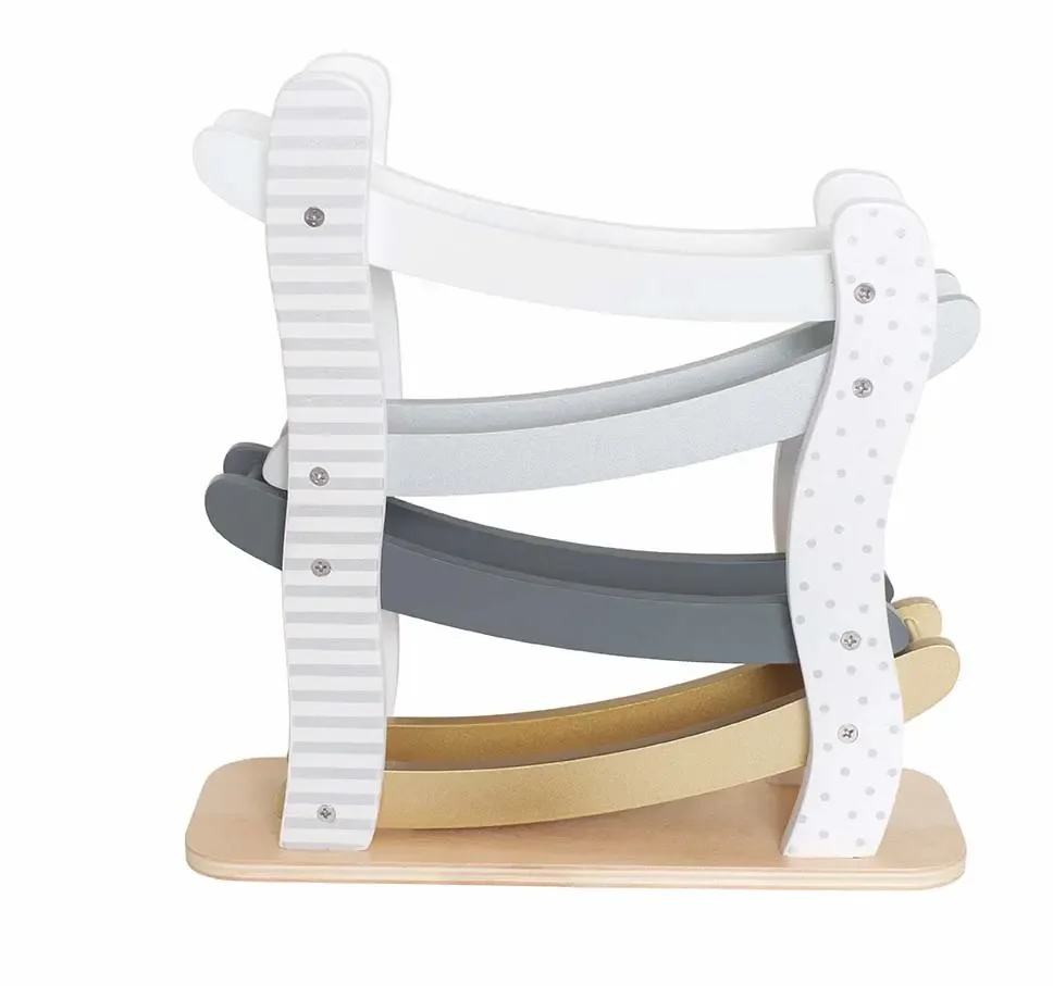 "Jabadabado Kinderspielzeug, Holzspielzeug, Autorutsche mit Autos - Silber image"