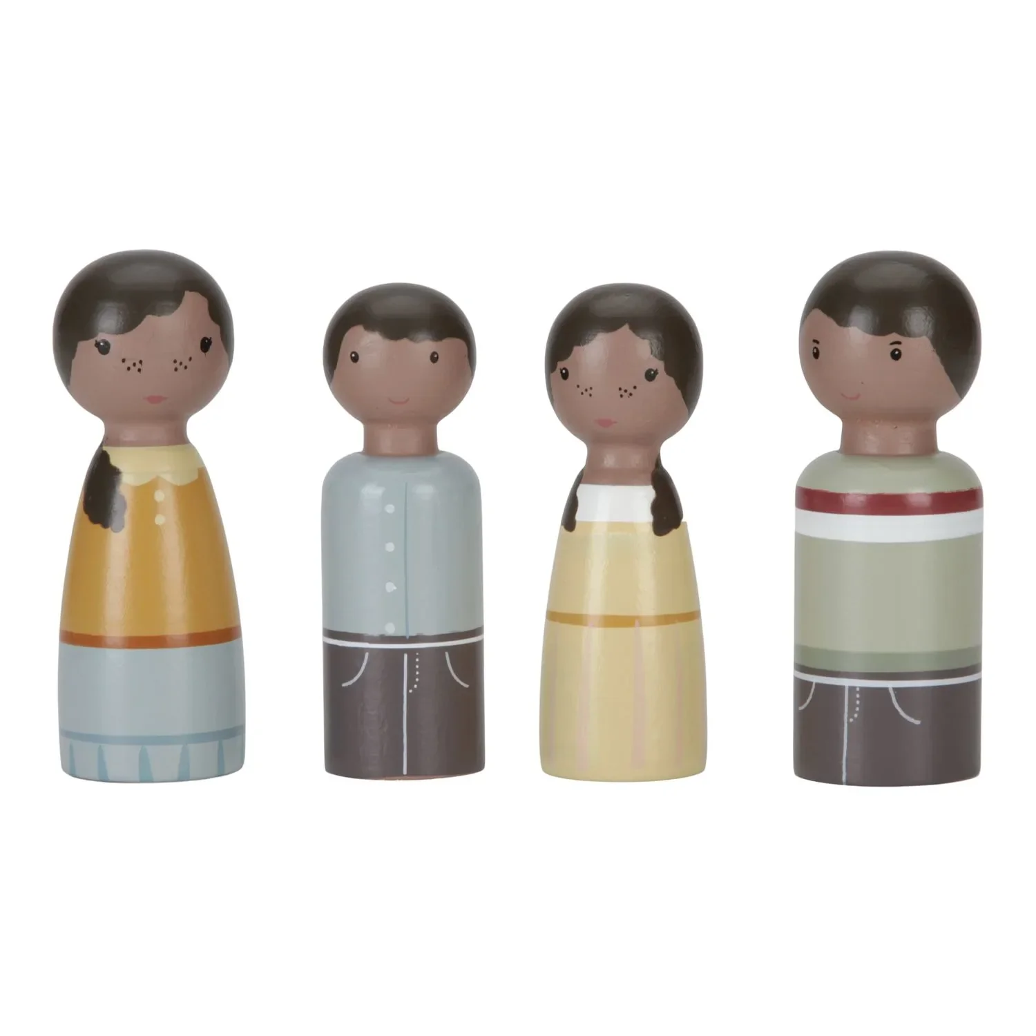 "Little Dutch Puppenhaus Familie Evi: Holzfiguren Set mit Vater, Mutter, Sohn & Tochter - Puppenstube erweitern image"
