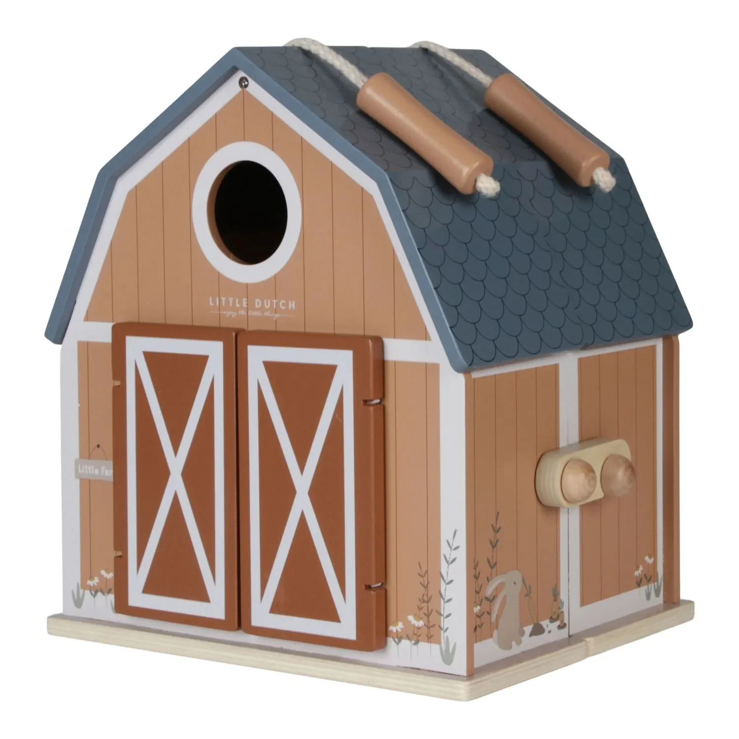 "Little Dutch Puppenhaus Little Farm - Holzspielzeug mit Figuren für Kinder ab 3 Jahren image"