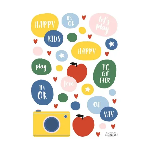 "Lilipinso Wandsticker A3 Apfel, Kamera & mehr image"