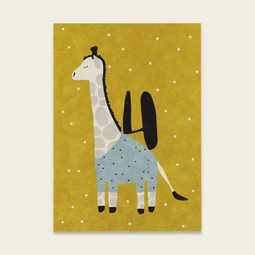 "Ava & Yves Postkarte Giraffe "4" image"
